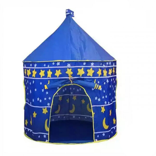 Палатка для детей, игровой детский домик "Синий вигвам", 135x105 см