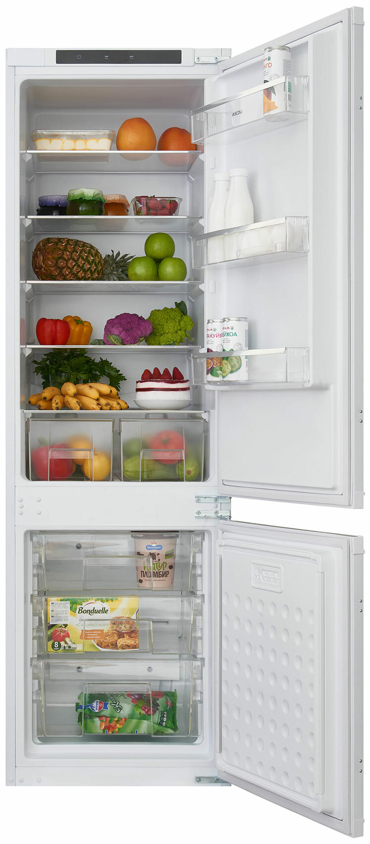 Встраиваемый двухкамерный холодильник Ascoli ADRF241WEBI