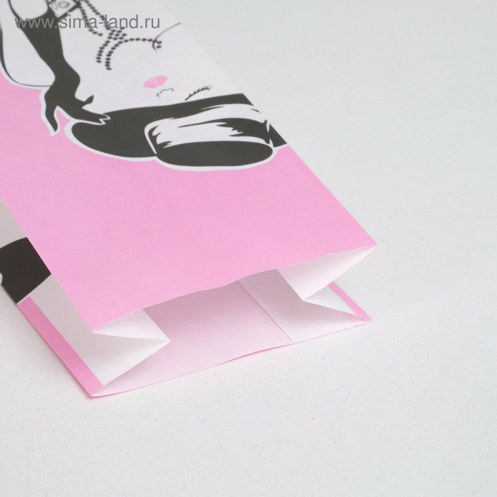 Пакет однослойный "Леди", крафт, розовый, 100 х 60 х 260 мм - фотография № 3