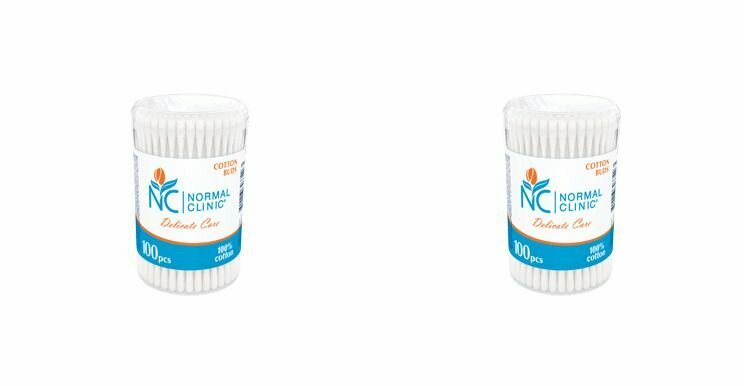 NORMAL cliniс Ватные палочки Delicate Care, 100 шт, 2 уп
