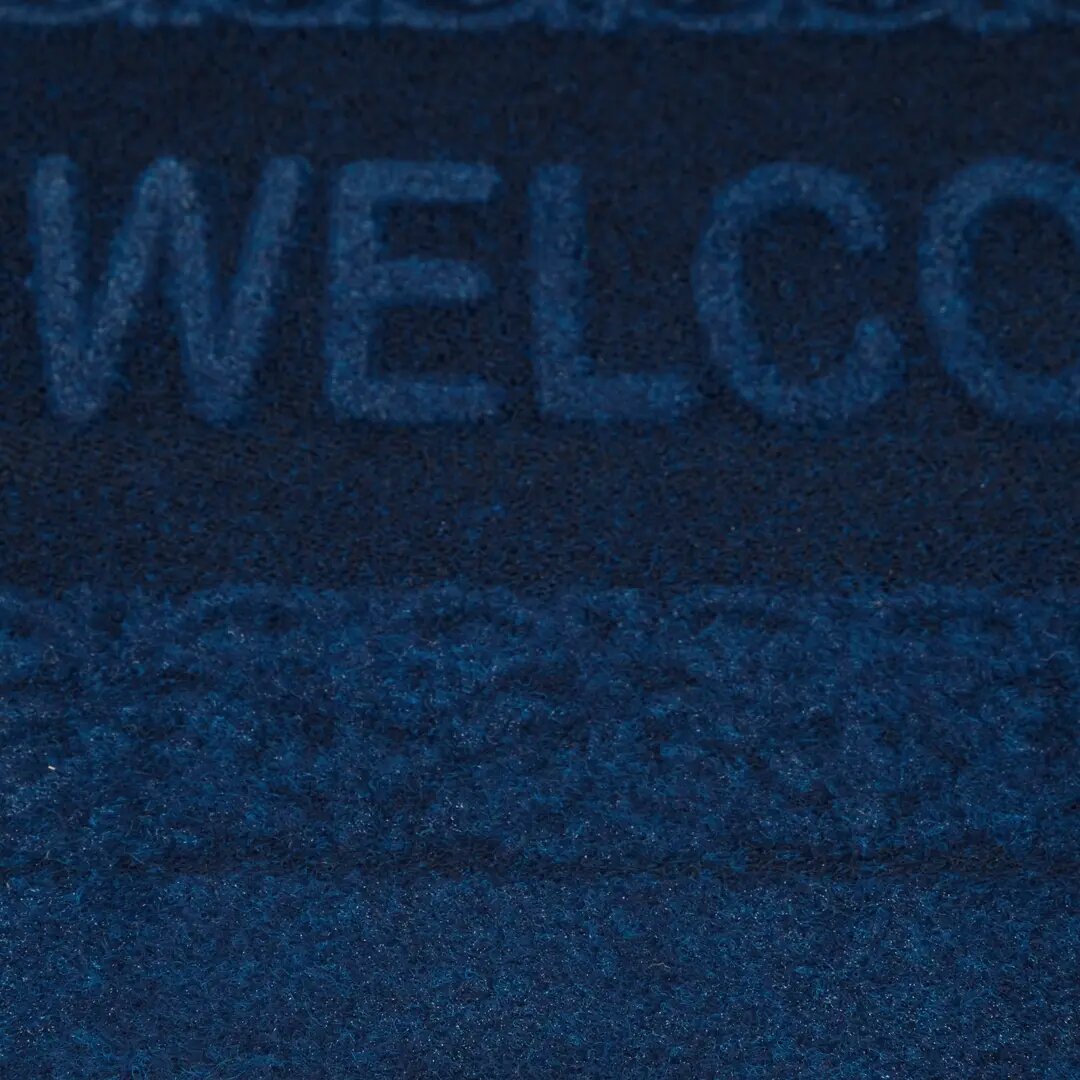 Коврик грязезащитный полипропилен/латекс 40x60 см цвет синий - фотография № 3