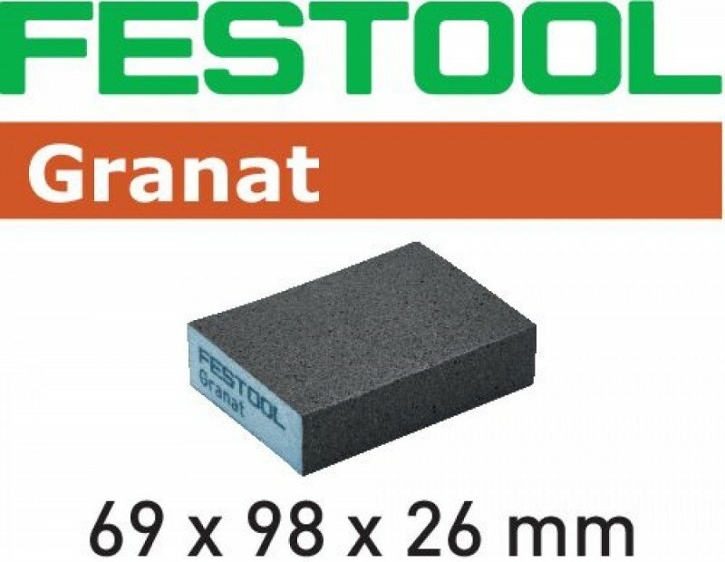 Губка шлифовальная Festool Granat 100 CO. компл. из 6 шт. 69x98x26 100 CO GR/6