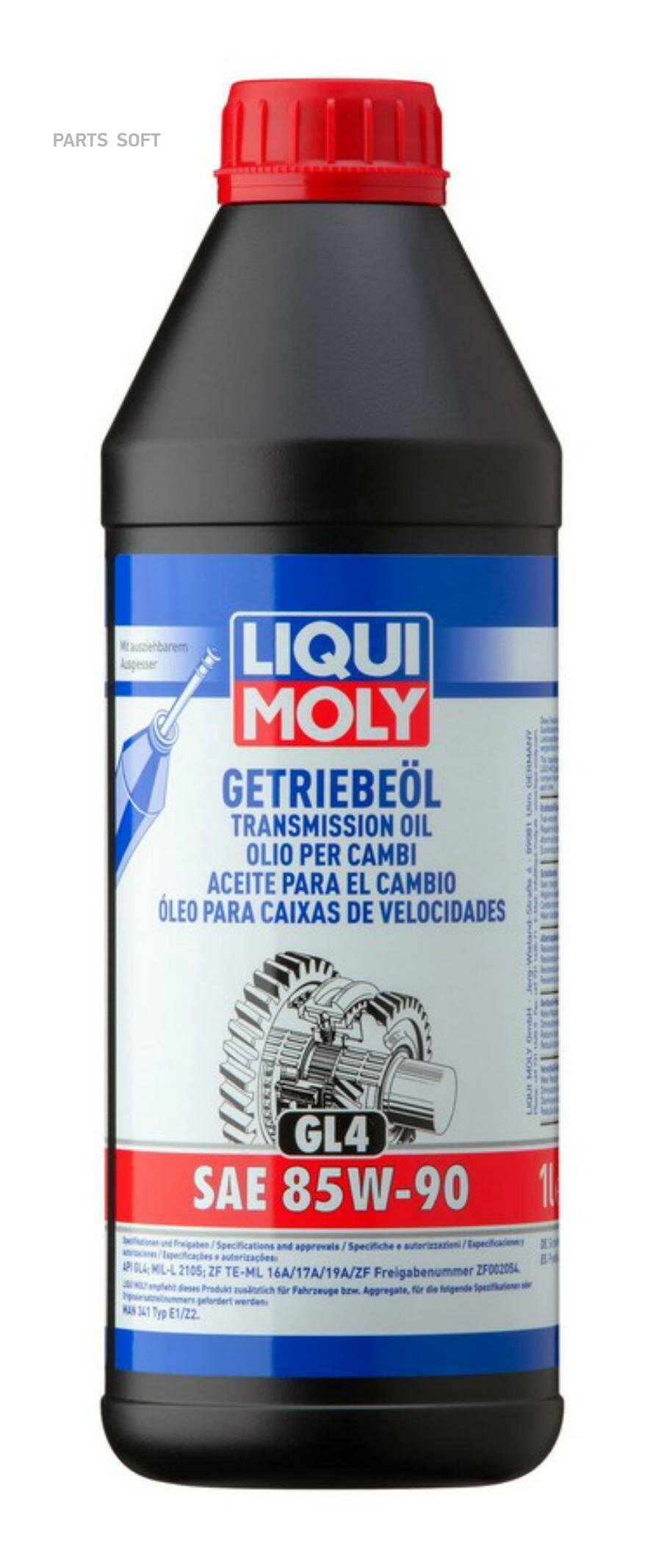 LIQUI MOLY 1030 масло трансмиссионное Getriebeoil 85W-90 (1L) (1954)