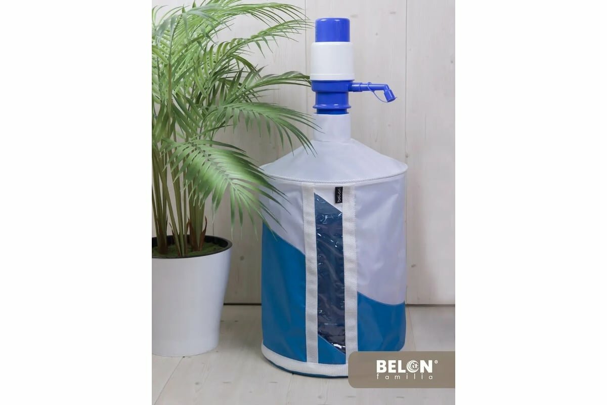 фото BELON familia Чехол на бутыль для кулера 19 л (2 цвета) белый/сине-зеленый ЧБ-001-СИНЕ_ЗЕЛЕНЫЙ