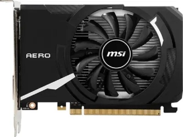 Видеокарта MSI NVIDIA GeForce GT 1030 GT 1030 AERO ITX 4GD4 OC 4ГБ Aero DDR4 OC Ret