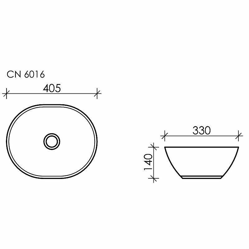 Накладная раковина Ceramicanova Element CN6016 40x33