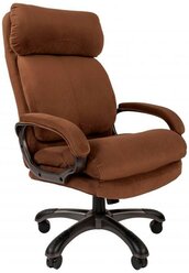Кресло Chairman Home 505 ткань Т-14 коричневый черный пластик