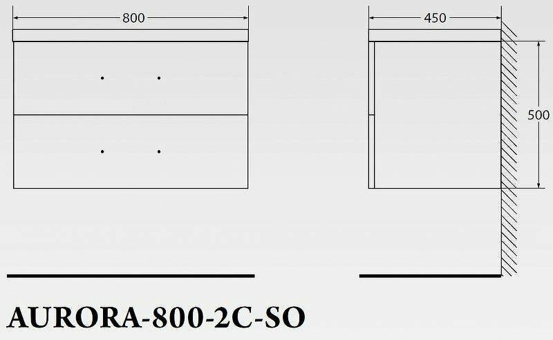 База под раковину BelBagno Aurora-800-2C-SO-RT - фото №3