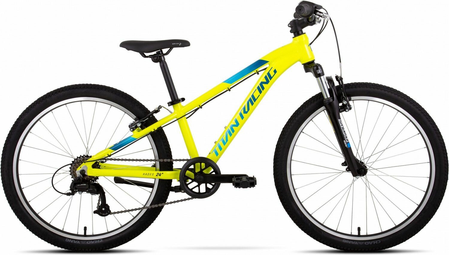 Велосипед Titan Racing Hades 24" (2024) (Велосипед Titan Racing Hades 24" Рама: One Size желто-зеленый, 2411000110024)