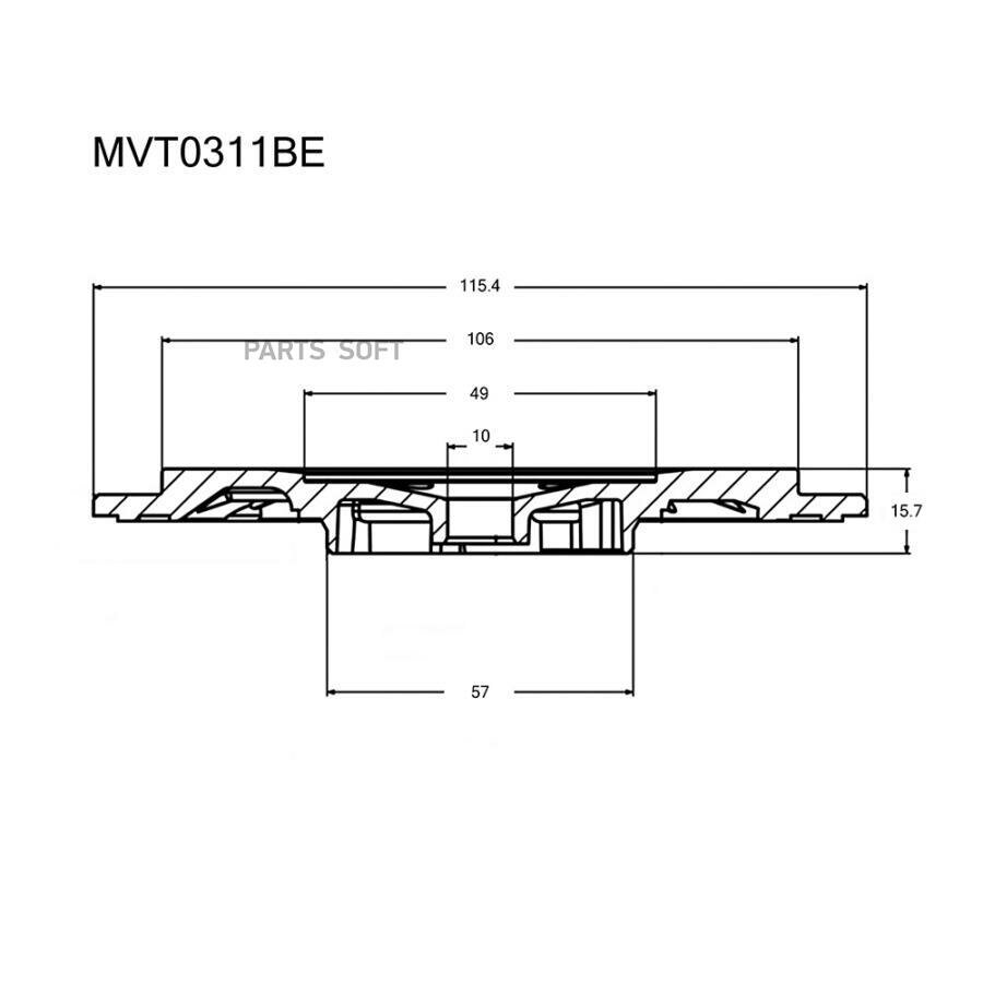 KRAUF MVT0311BE Задняя пастина турбокомпрессора