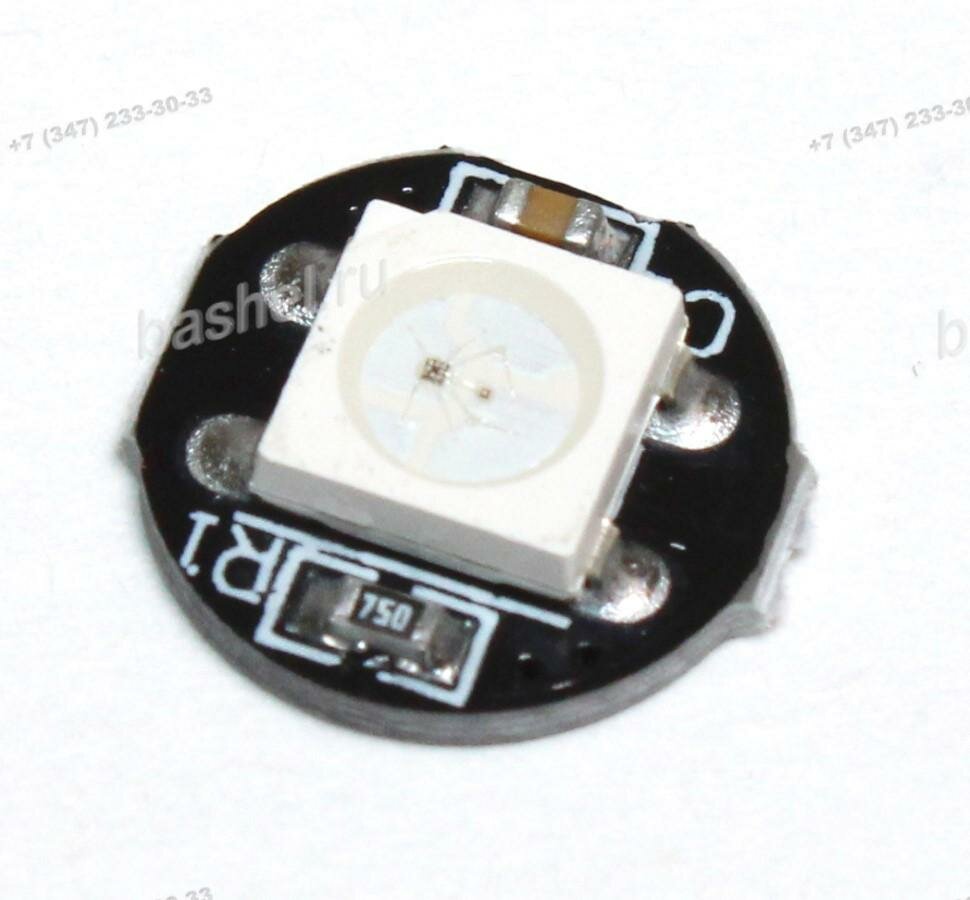 LED chip 5050 RGB с пиксельной адресацией WS2812B Black Светодиод SPI на чёрной плате Чёрный индивидуально адресуемый