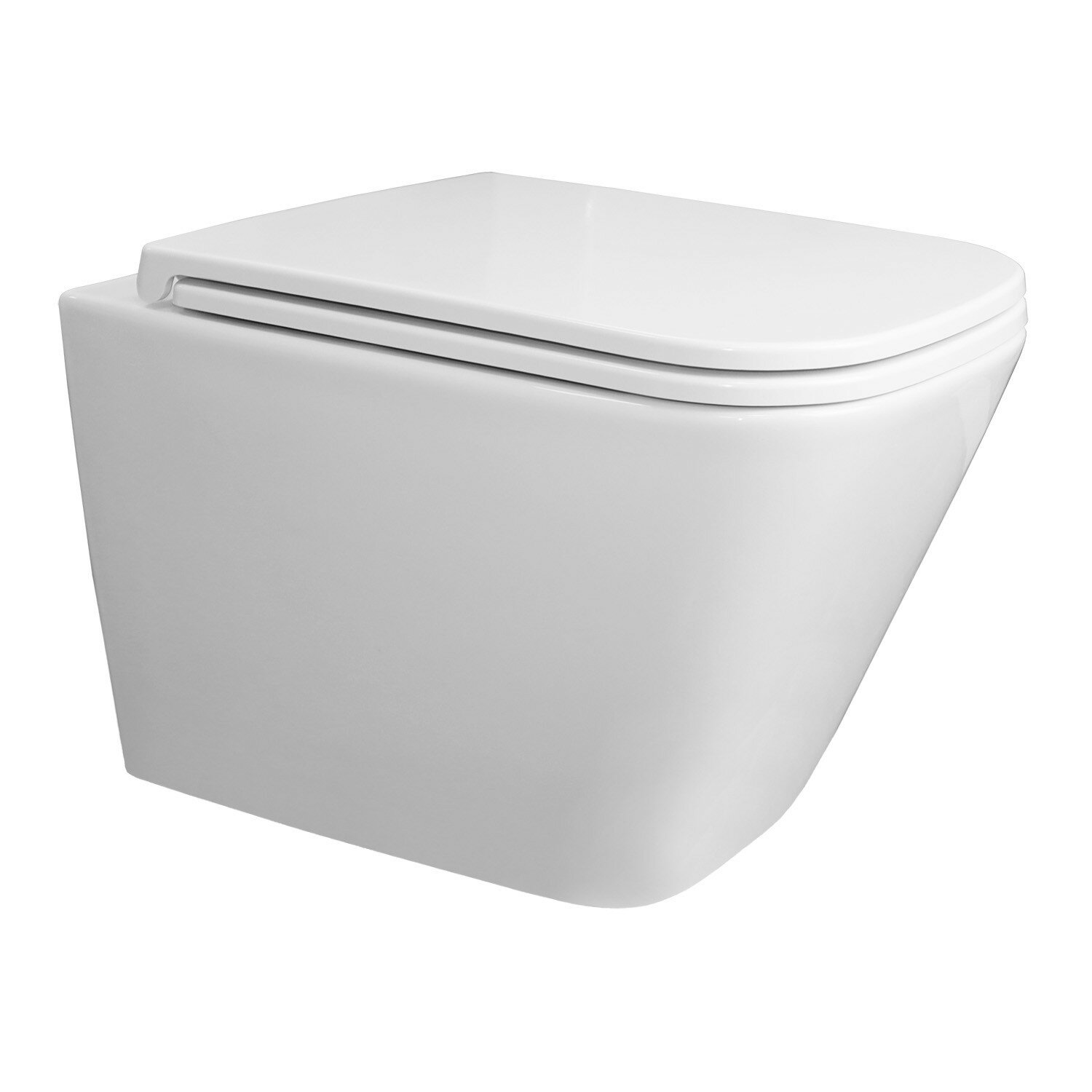 фото Унитаз подвесной Azario Teramo безободковый c сиденьем микролифт AZ-0052-UQ3