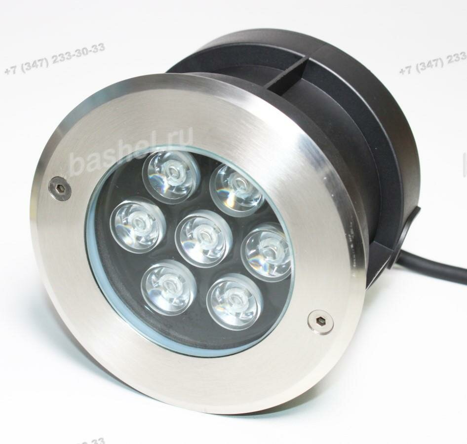 Светильник светодиодный тротуарный Jazzway 7LED нейтральный белый 4000K 7W 130*105mm, внутренний диаметр: 120mm IP657 50