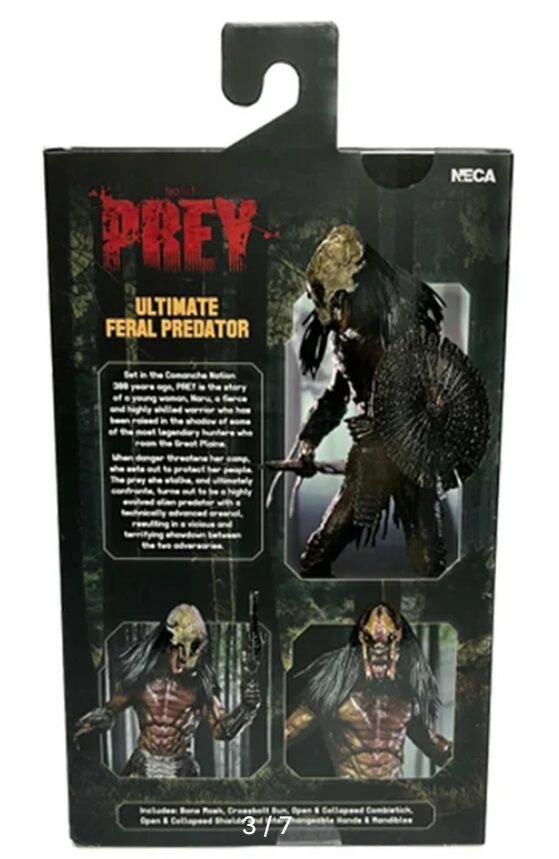 Коллекционная фигурка "NECA" с аксессуарами "Хищник" (Predator). PREY/Ultimate Feral Predator (ориг. издание)