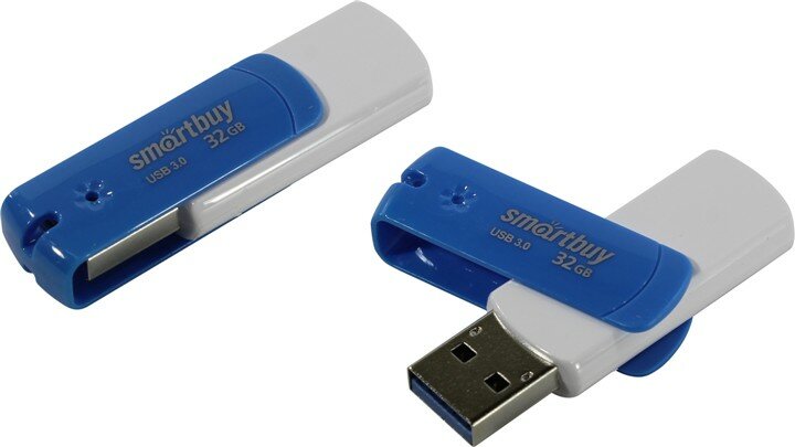 USB flash накопитель SmartBuy Diamond 32ГБ, USB3.1, голубой (SB32GBDB-3)