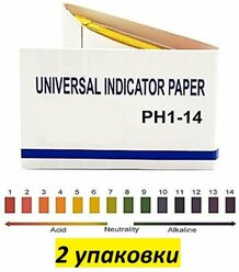 Лакмусовая бумага (ph-тестер), 80 полосок от 1 до 14 pH евро 2шт