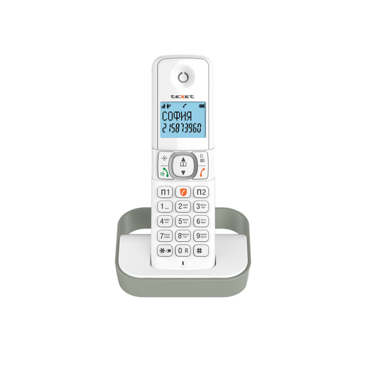 Телефон TEXET TX-D5605A DECT белый-серый