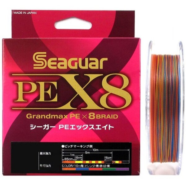 Kureha Шнур Seaguar Grandmax PE X8 300м #1.0 0.165мм 20lb цветной