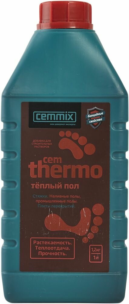 CEMMIX CemThermo добавка для тёплых полов (1л) / CEMMIX CemThermo добавка для строительных растворов и теплых полов (1л)