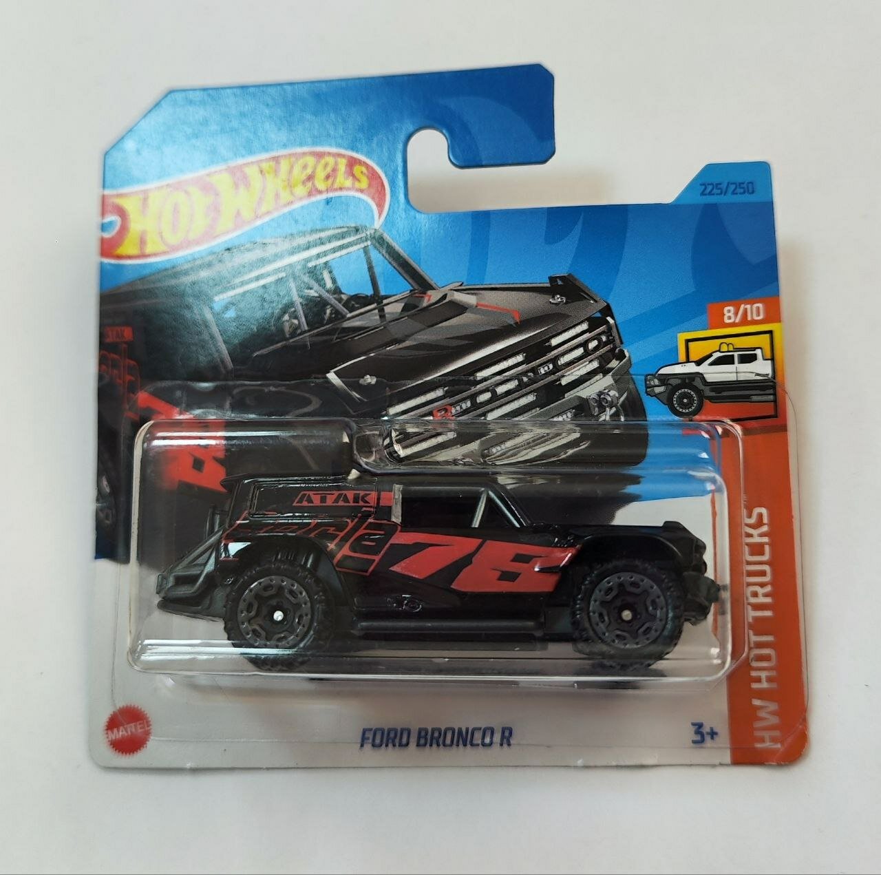 Hot Wheels Машинка базовой коллекции FORD BRONCO R черная 5785/HKJ04