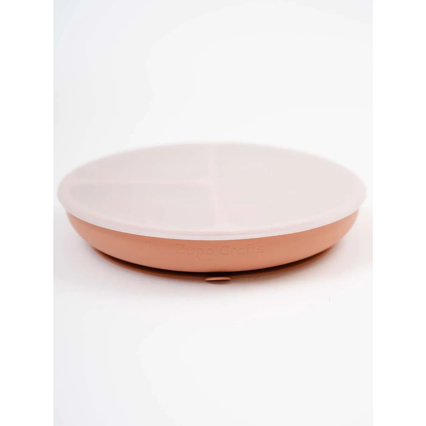 Силиконовая тарелка с крышкой Zupo Crafts тускло-розовый