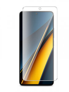 Фото Защитное стекло Borasco для Xiaomi POCO X6 Pro 5G, гибридное, прозрачное