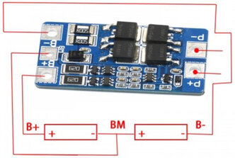 BMS 2S 20A с балансиром HX-2S-JH20