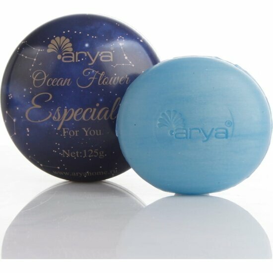 фото Мыло в металлической коробке Arya Home Arya Ocean Flower Темно-синий