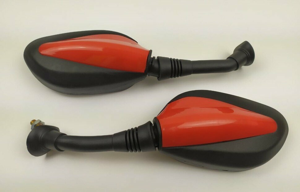 фото Зеркала заднего вида пластик литой корпус красное М8