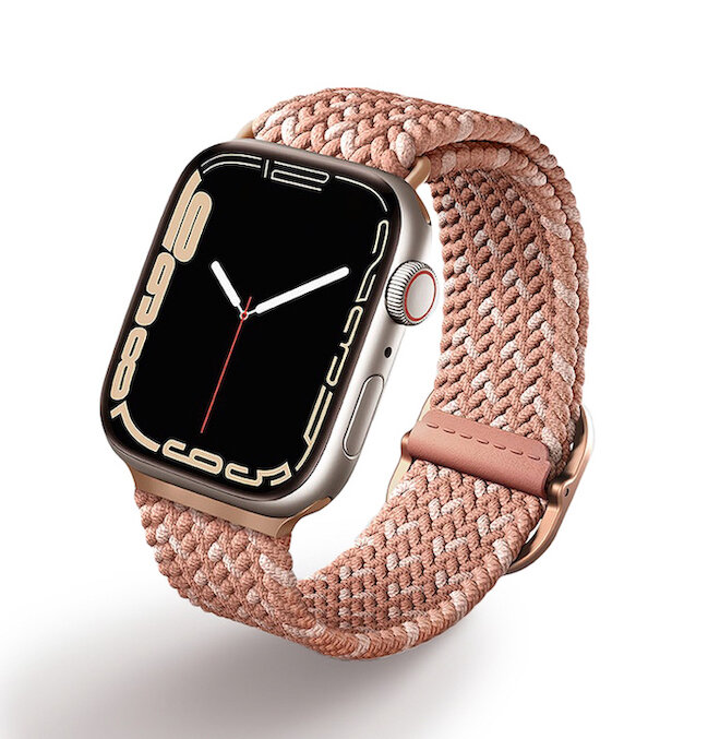 Ремешок Uniq Aspen DE strap для Apple Watch 41/40/38 мм цвет Цитрусово-розовый (41MM-ASPDECPNK)