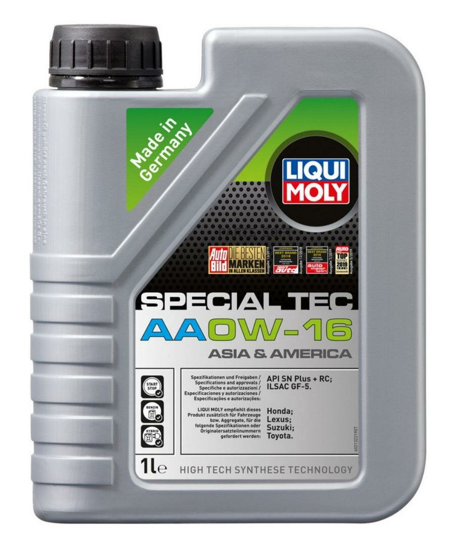 HC-синтетическое моторное масло LIQUI MOLY Special Tec AA 0W-16