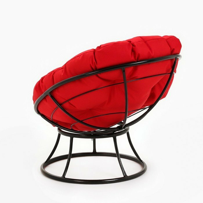 Кресло "Пончик" с красной подушкой, 55 х 40 х 61 см - фотография № 4
