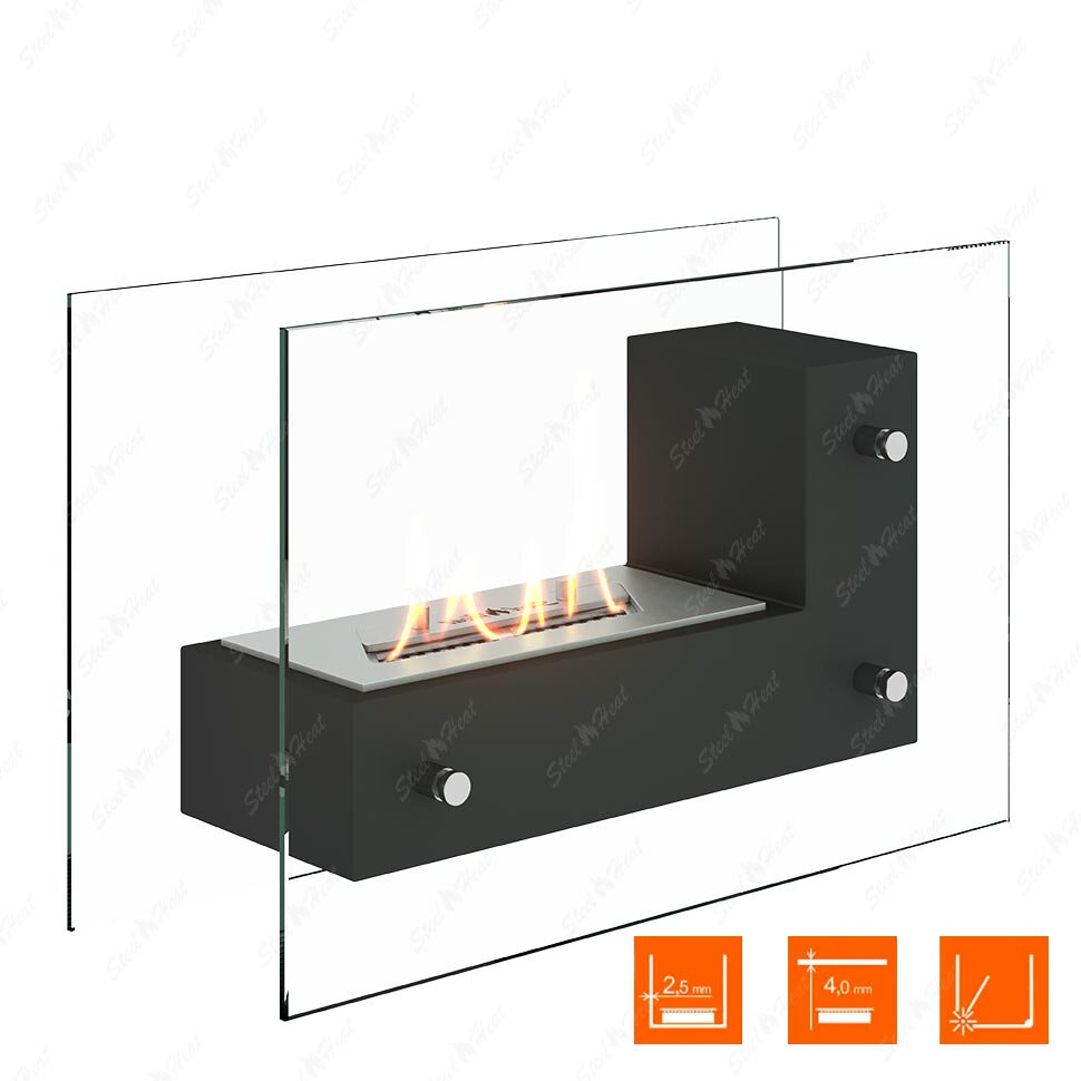 фото Биокамин напольный SteelHeat TETRISE 500 NPT500/BLACK Черный