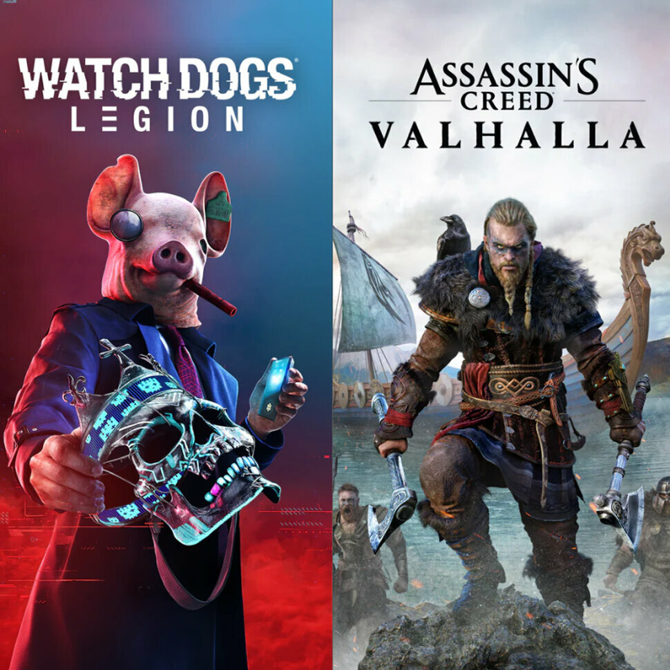Игра Assassin’s Creed Valhalla + Watch Dogs: Legion Bundle для Xbox One Xbox Series X/S (25-значный код)