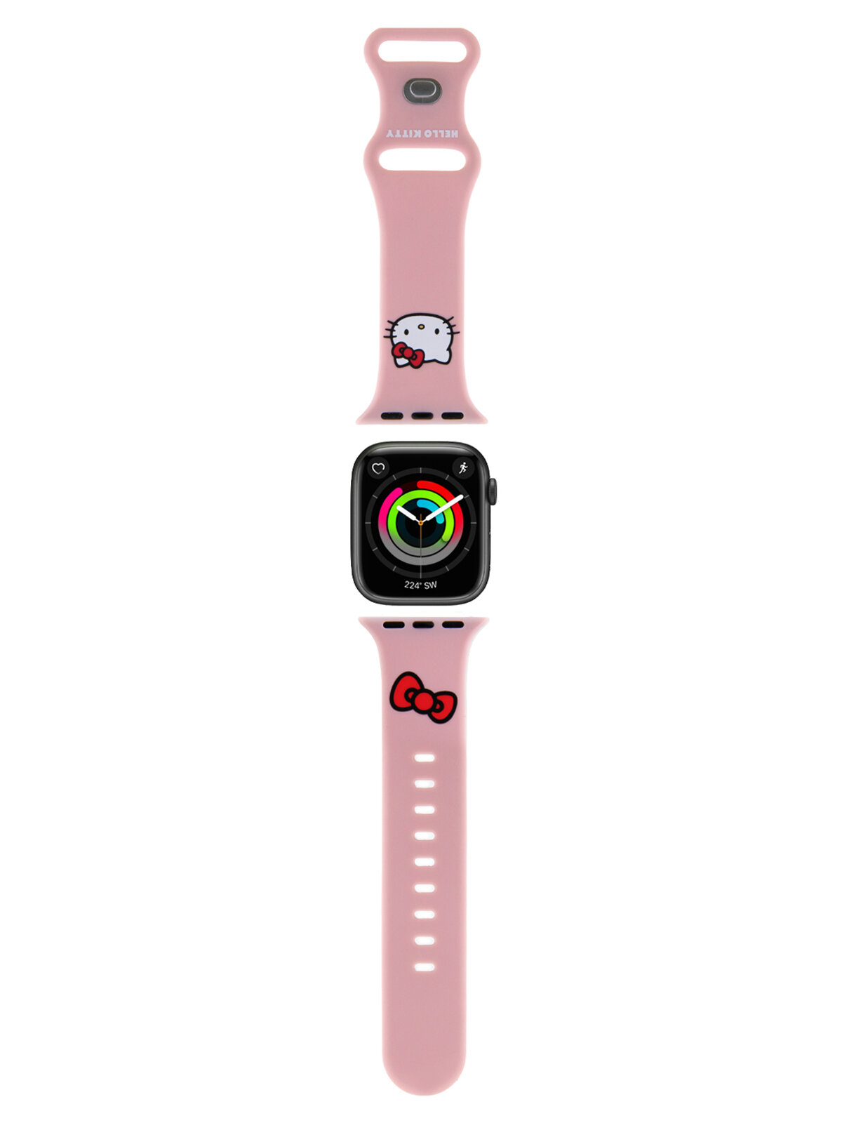 Hello Kitty для Apple Watch 41/40/38 mm ремешок Liquid silicone Kitty Head Pink