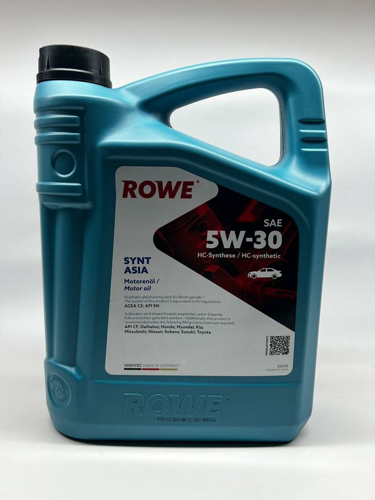 Синтетическое моторное масло ROWE Hightec Synt Asia SAE 5W-30