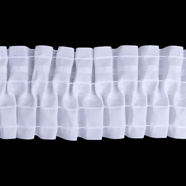 Шторная лента классическая матовая 10 см 50 +- 1 м цвет белый