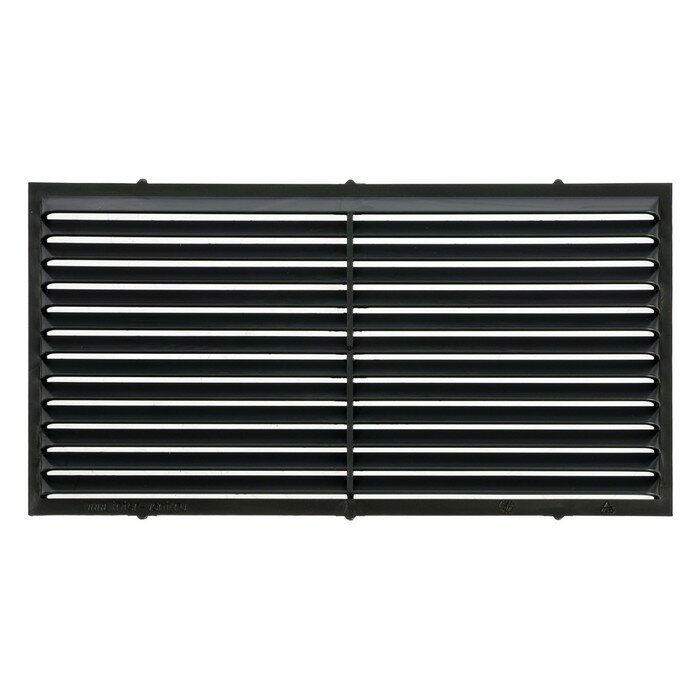 фото Решетка вентиляционная "виенто" 1122В, 110х220 мм, с сеткой, неразъемная, графит