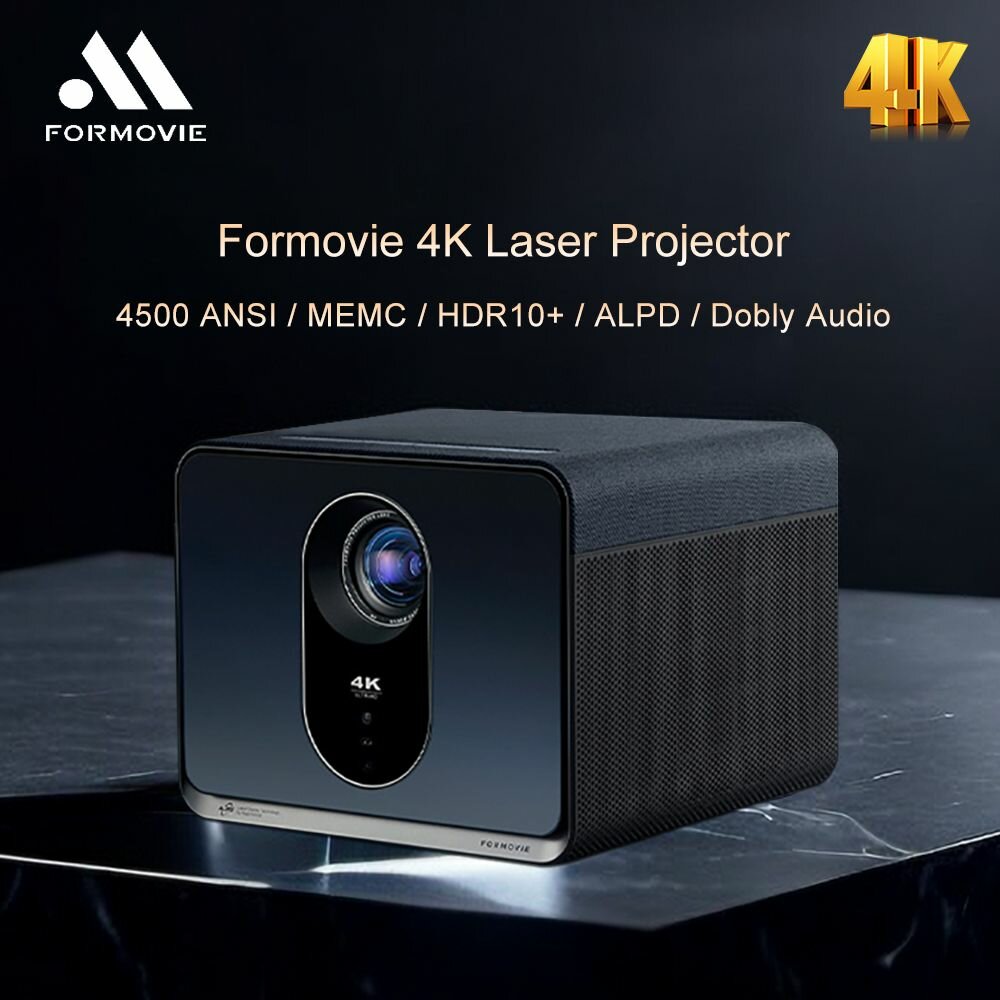 Лазерный проектор Formovie X5 4K ALDP 4500 ANSI с яркостью 128 ГБ памяти