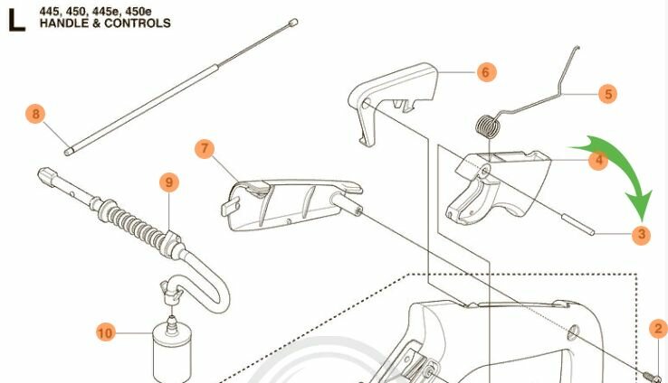 фото Штифт курка газа бензопилы Husqvarna/Jonsered 7201825-20