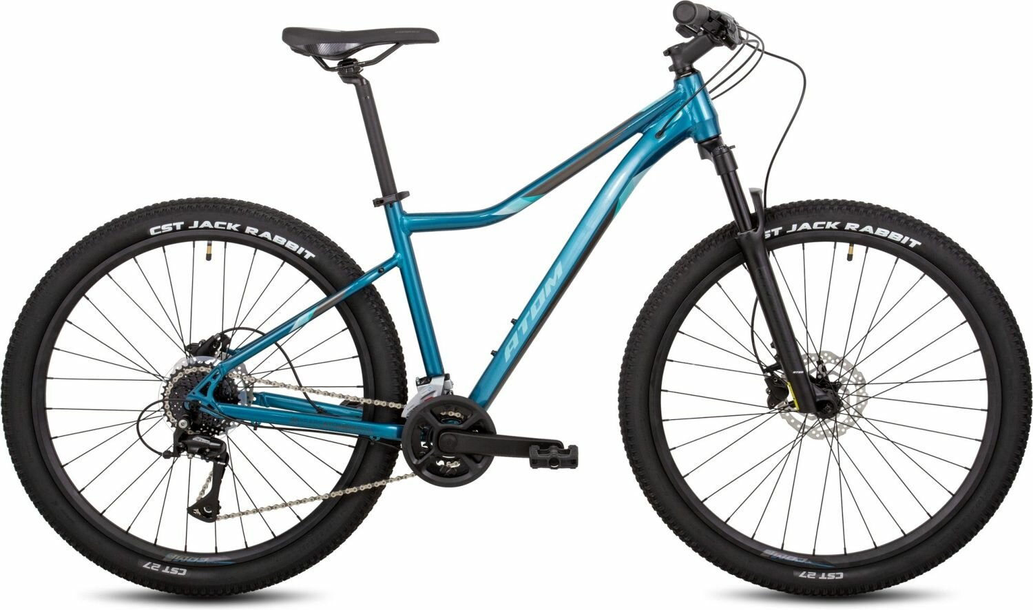 Велосипед Atom Vibes Seven 20 (2024) (Велосипед ATOM VIBES SEVEN 20 Рама: M(17") 27,5" Бирюзовый синий, 30110)