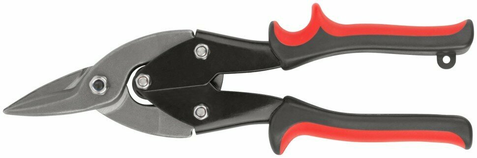 фото FIT Ножницы по металлу усиленные CrV Профи, прорезиненные ручки, левые 250 мм ( 41571 )