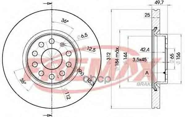 Диск Тормозной Передний Audi Q3 (8U) 06.11- /Skoda Octavia (5E3) 11.12-10.20 Skoda Superb (3T4) 03.08-05.15 Skoda Yeti (5L) 0.