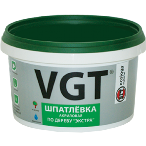 VGT ВГТ Шпатлёвка по дереву экстра белая 0,3кг