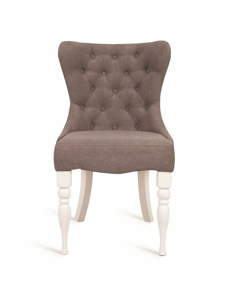 фото Кресло Вальс (эмаль белая / G21 - серый)