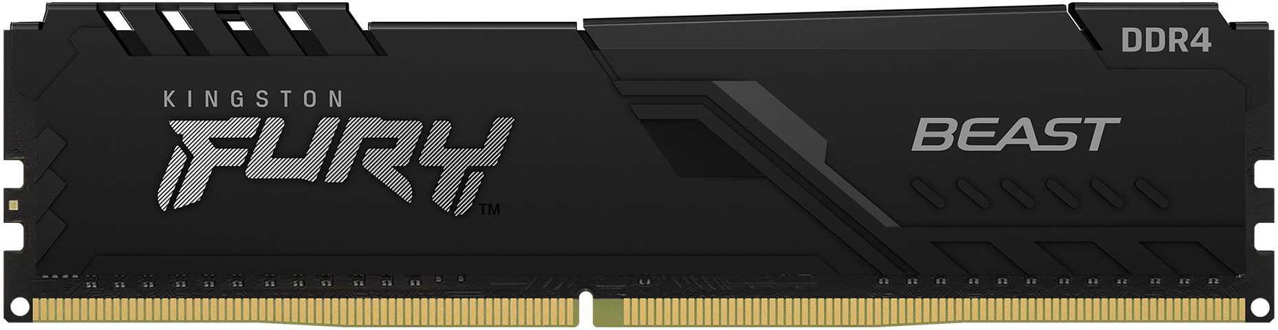 Память DDR4 16Gb 2666MHz Kingston KF426C16BB1/16 Fury Beast Black RTL Gaming PC4-21300 CL16 DIMM 288-pin 1.2В dual ra