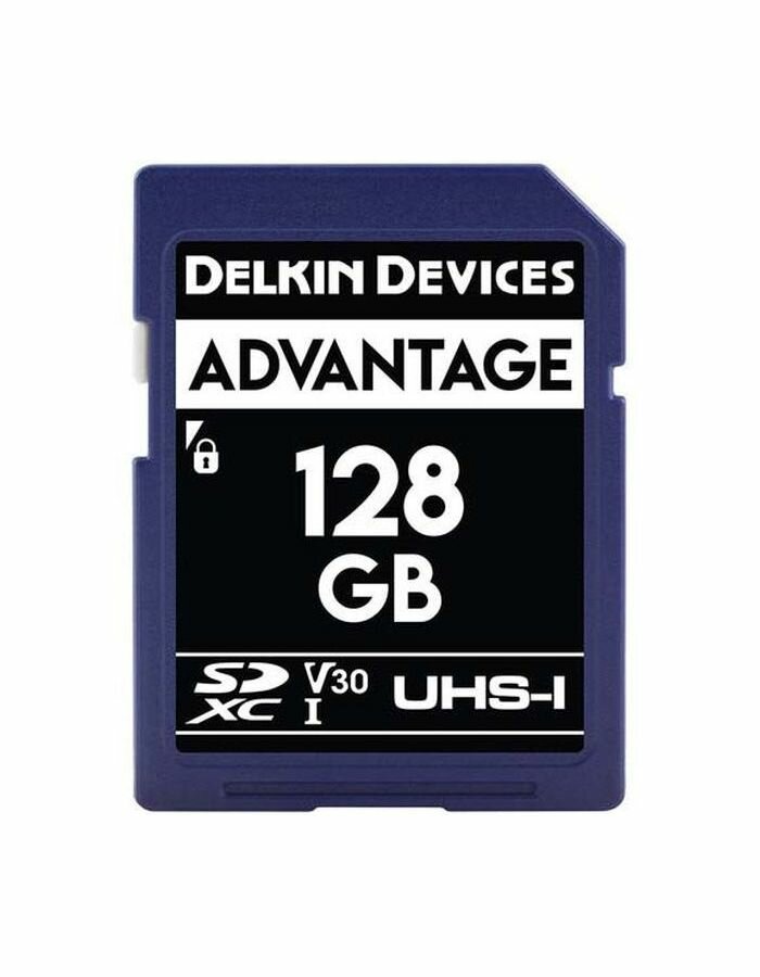 Карта памяти Delkin Devices Advantage SDXC 128GB 633X UHS-I Class 10 V30 (DDSDW633128GB) Olympus - фото №1