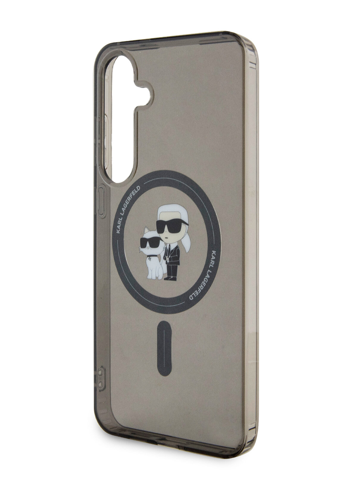 фото Lagerfeld для Galaxy S24+ чехол PC/TPU NFT Karl & Choupette Hard Glitter Pink (MagSafe)