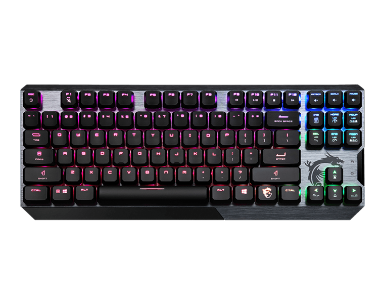 Клавиатура Gaming Keyboard MSI VIGOR GK50 LOW PROFILE, Wired, Mechanical, with Kailh Low Profile Tactile Keys, Floating Key Design, RGB, Black