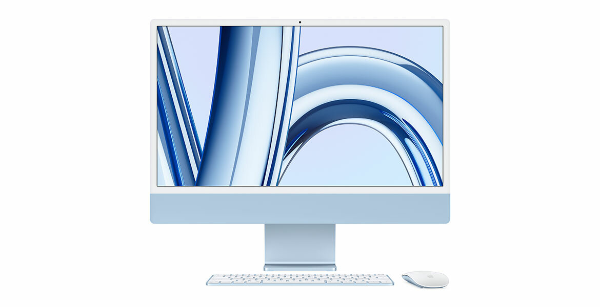 Apple iMac 24" Retina 45K M3 (8C CPU 10C GPU 2023) 8 ГБ 512 ГБ SSD синий (MQRR3)